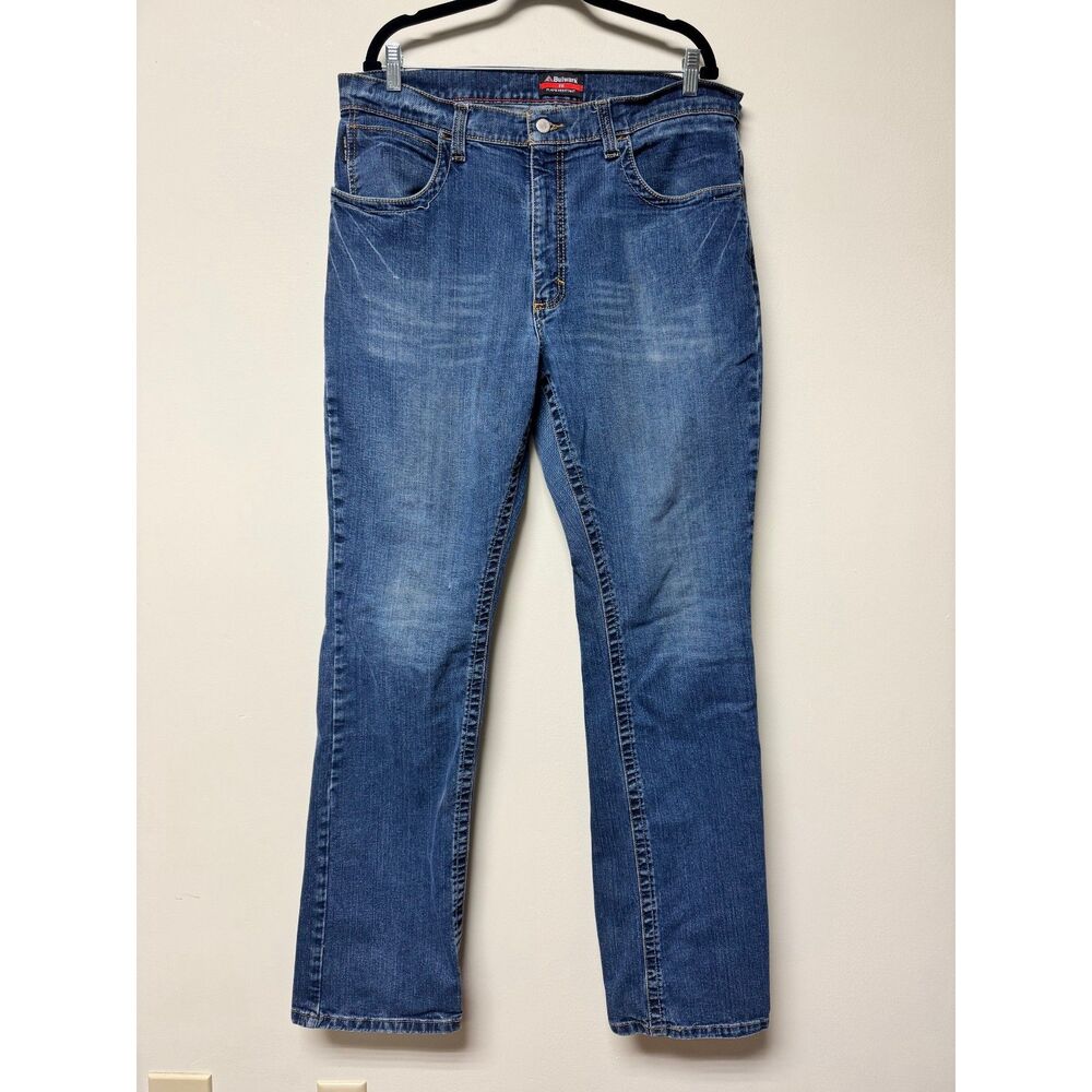 BULWARK Men's Flame Resistant Relaxed Fit Bootcut Jeans With Stretch, Sz 36 x 36